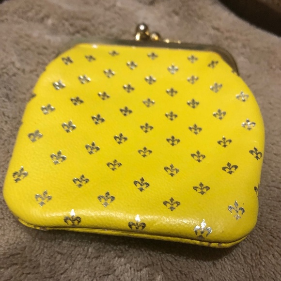 Hudson Bay Bags Hudson Bay Co Coin Purse Yellow Gold Italian Poshmark